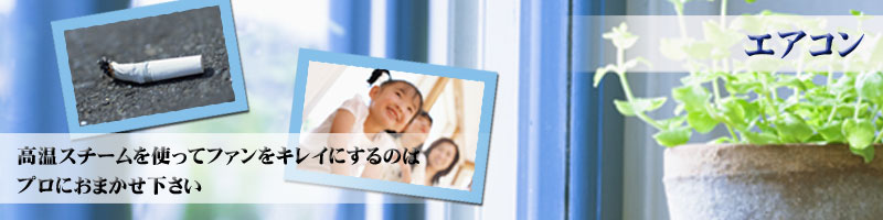 エアコン　高温スチームを使ってファンをキレイにするのはプロにお任せ下さい